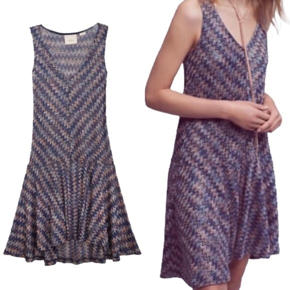 MAEVE Women’s Knit Dress High Low Sleeveless Pullover Anthropologie Size Small